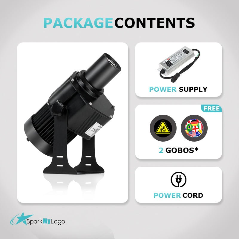 SPARK - 60S 60W LED Gobo Projector – Waterproof Logo Light for Outdoor/Indoor - SparkMyLogo